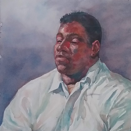 portrait of a Man in a white shirt